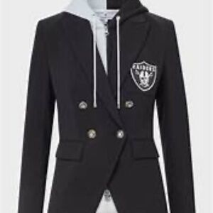 NWT Veronica Beard x NFL Black Dickey Blazer with raiders Logo